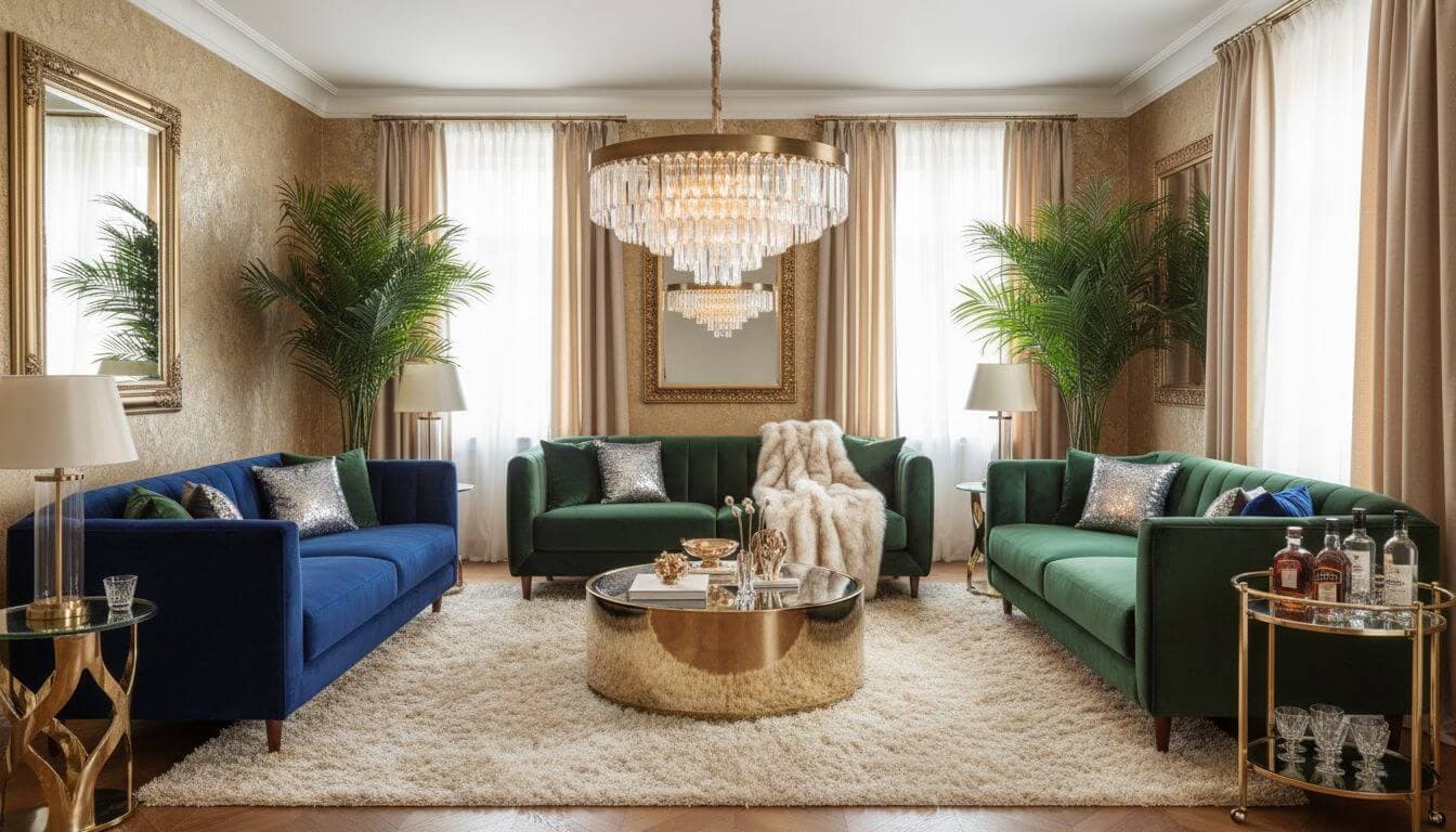 Glam Einrichtungsstil Beispiel