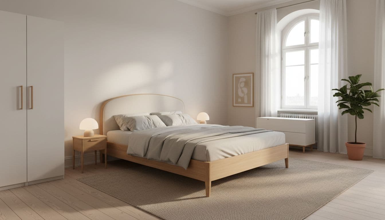 Bett im Schlafzimmer stellen: Die besten Positionen und wie Sie sie vorab testen