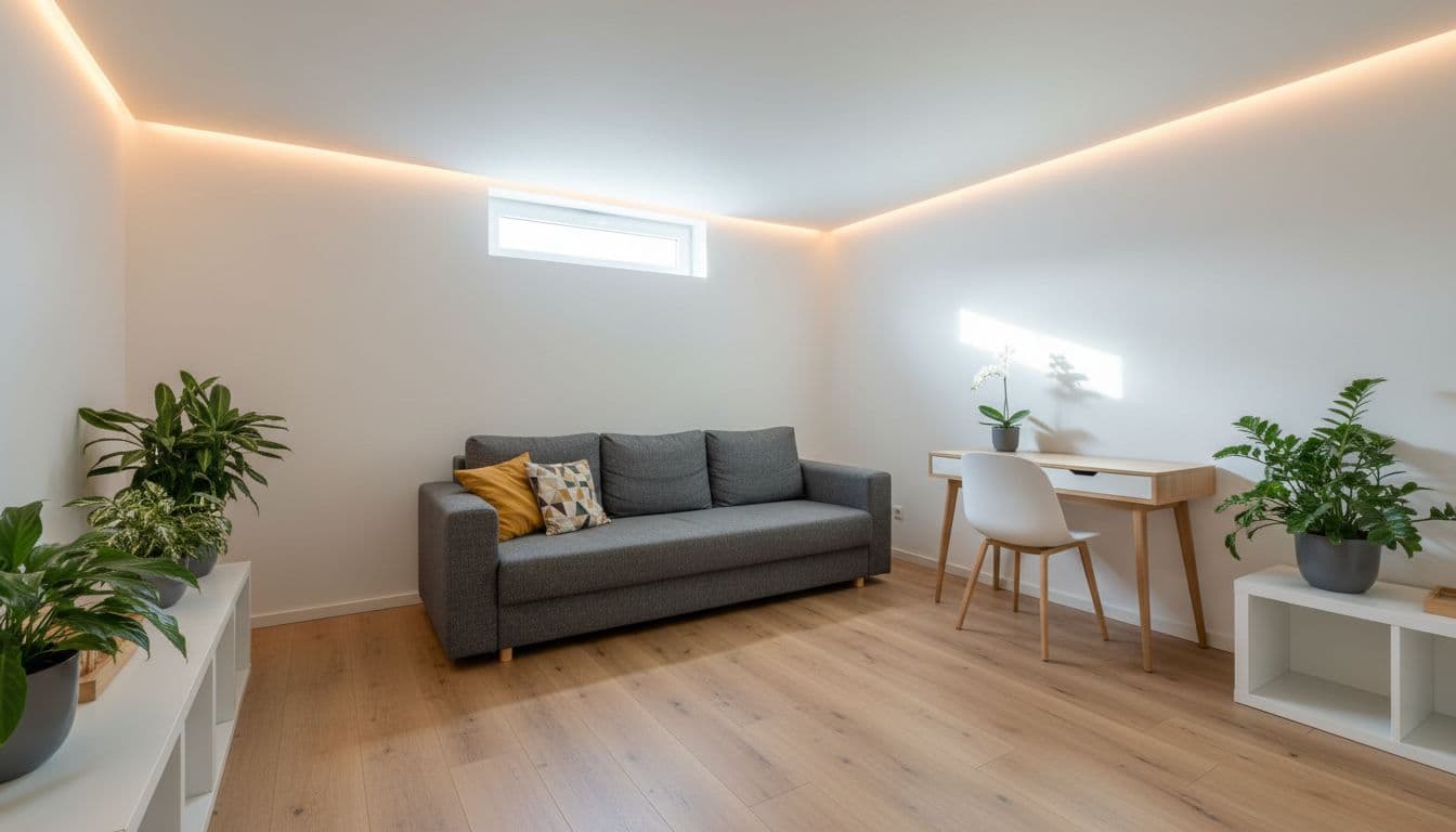 Keller mit KI einrichten: So planen Sie Hobbyraum, Gästezimmer oder Homeoffice vorab am Foto