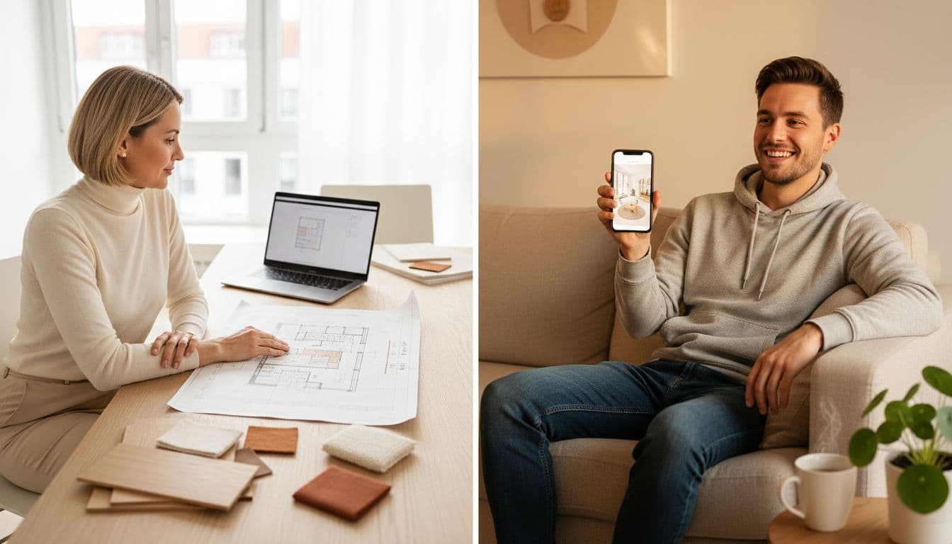 KI-Raumplaner vs. Innenarchitekt: Wann lohnt sich was?
