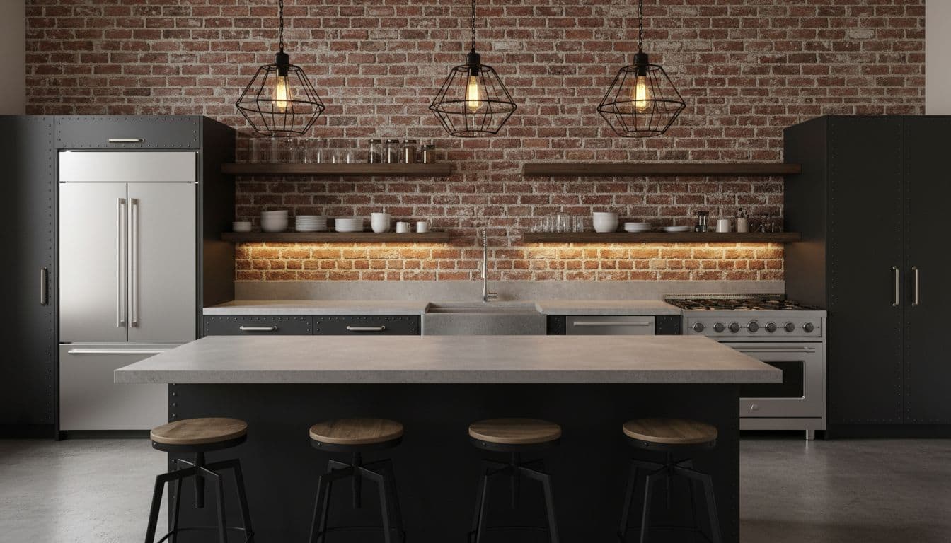 Küche im Industrial-Stil einrichten: Ideen, Farben & Materialien