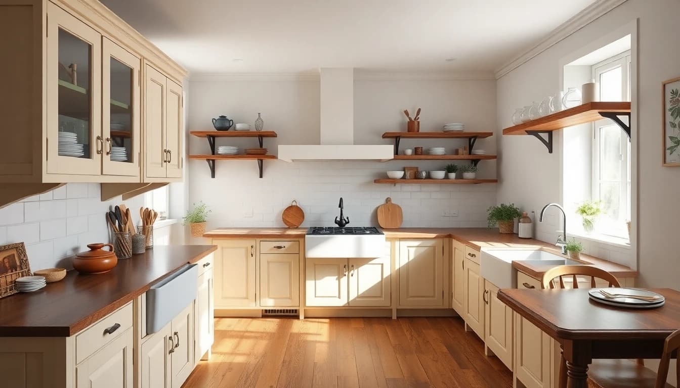 Küche im Landhausstil einrichten: Ideen für Fronten, Farben & Deko
