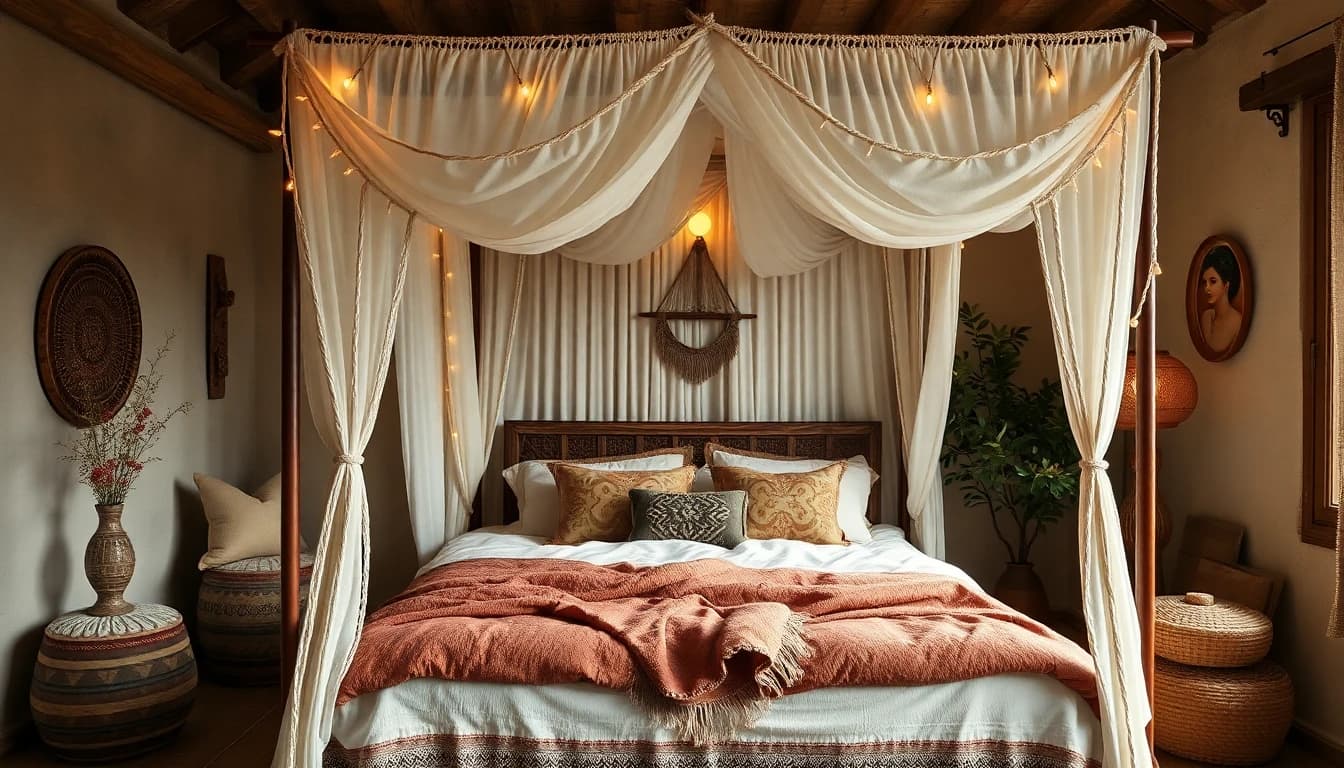 Schlafzimmer im Boho-Stil einrichten: Ideen für Farben, Bett & Deko