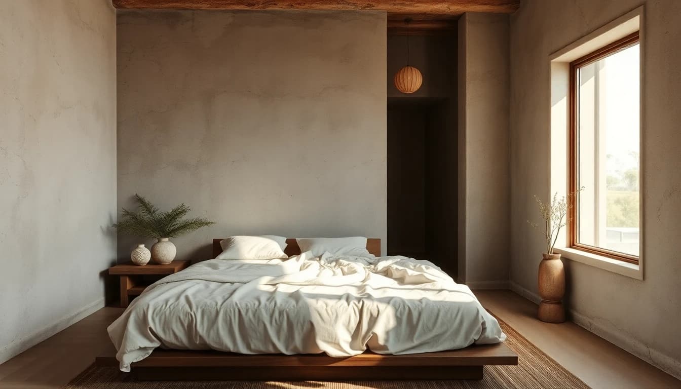 Schlafzimmer Wabi Sabi einrichten: Ruhe durch perfekte Unperfektion