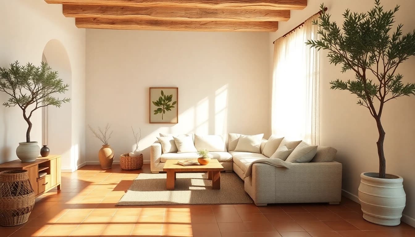 Wohnzimmer mediterran einrichten: Urlaubsflair für zu Hause