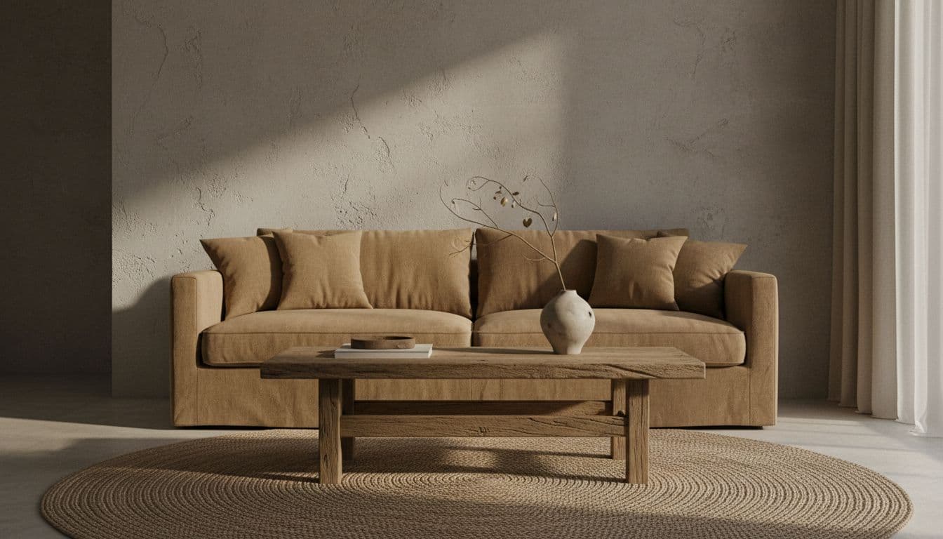 Wohnzimmer Wabi Sabi einrichten: Ruhe, Erdtöne und bewusste Leere