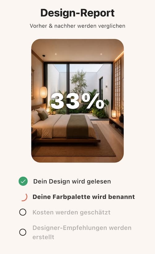 Design-Report wird erstellt: Fortschrittsanzeige während der Analyse des Entwurfs