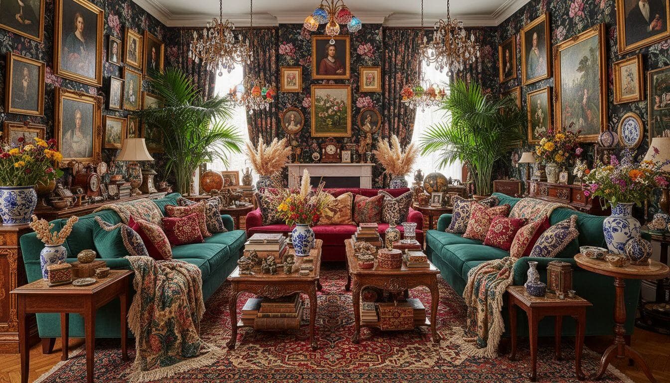 Maximalistisch Einrichtungsstil – Beispiel für ein eingerichtetes Zimmer