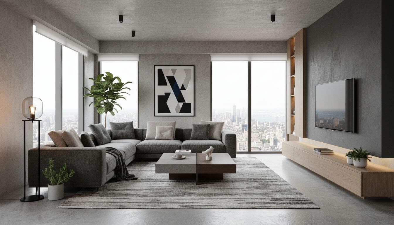 Urban Modern Einrichtungsstil – Beispiel für ein eingerichtetes Zimmer