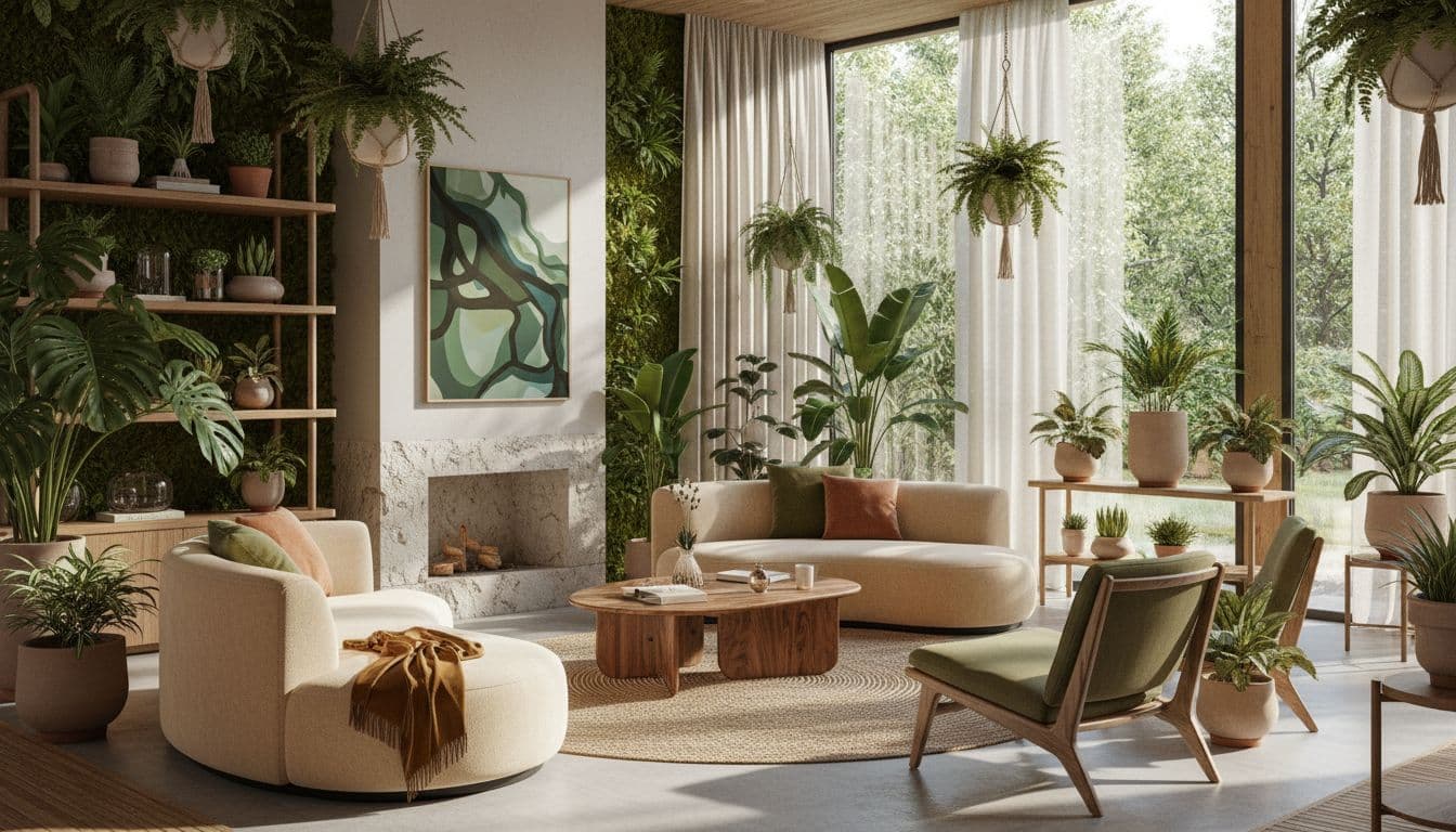 Biophilic Design Wohnzimmer