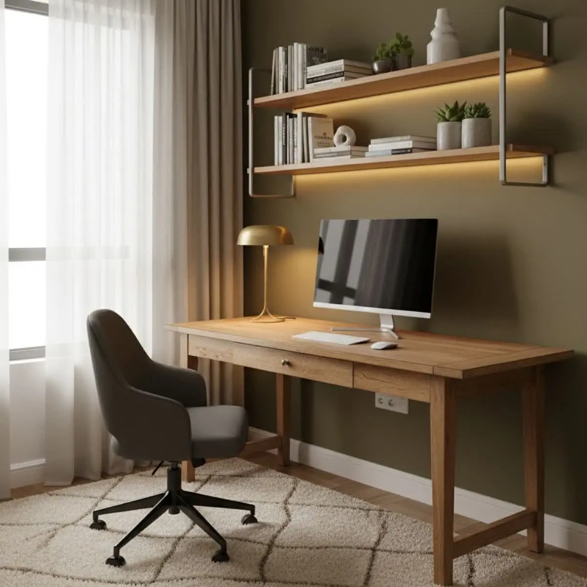 Home Office Planung mit DecorAI KI Raumgestalter