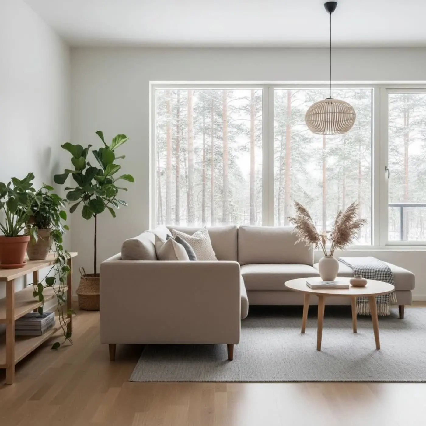 Wohnzimmer mit DecorAI KI Innendesign neu gestaltet