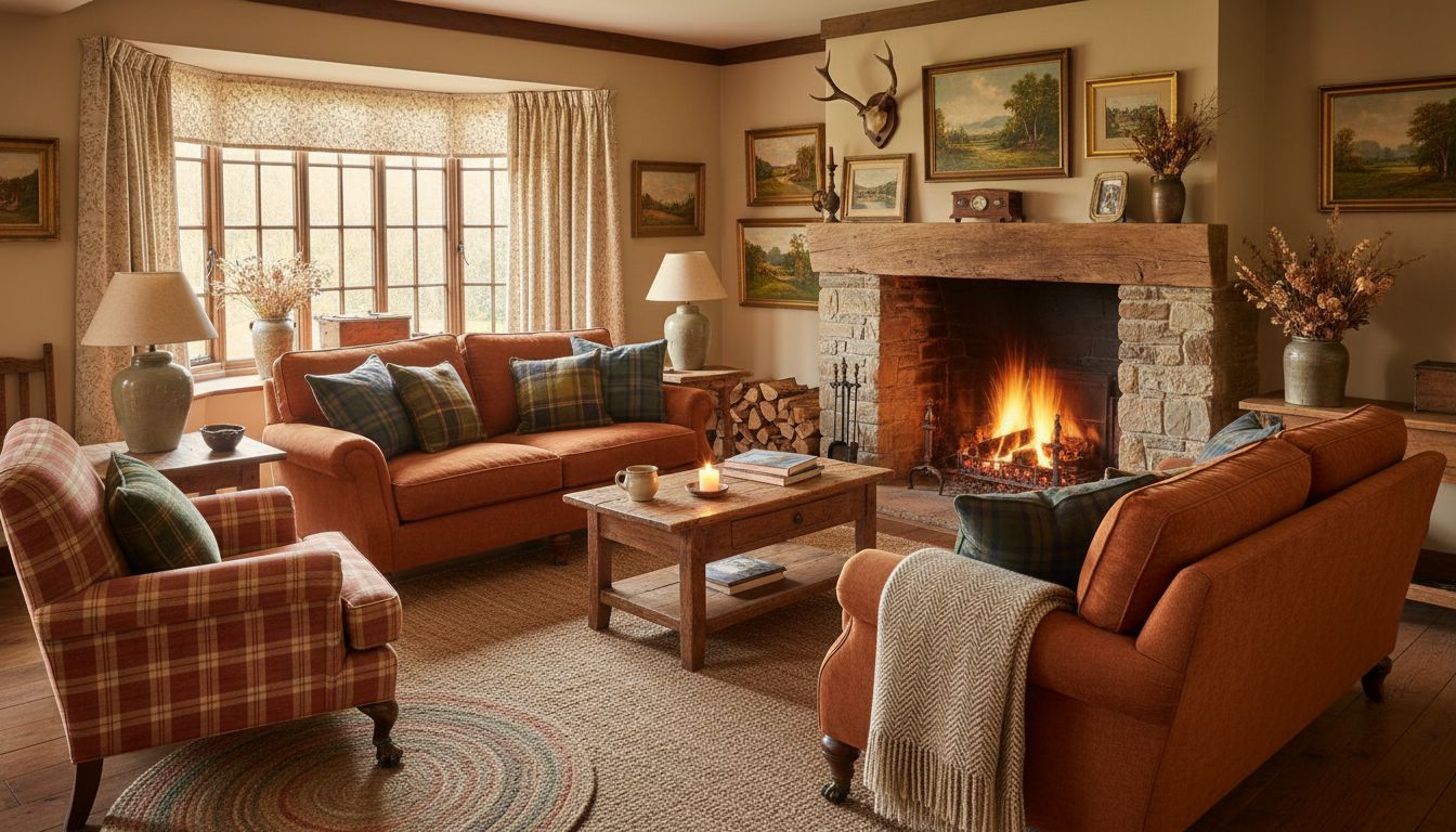 Gemütlicher Landhausstil mit KI Raumgestaltung erstellt